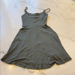 NWT Aqua Kids Casual Dress in khaki with adjustable straps